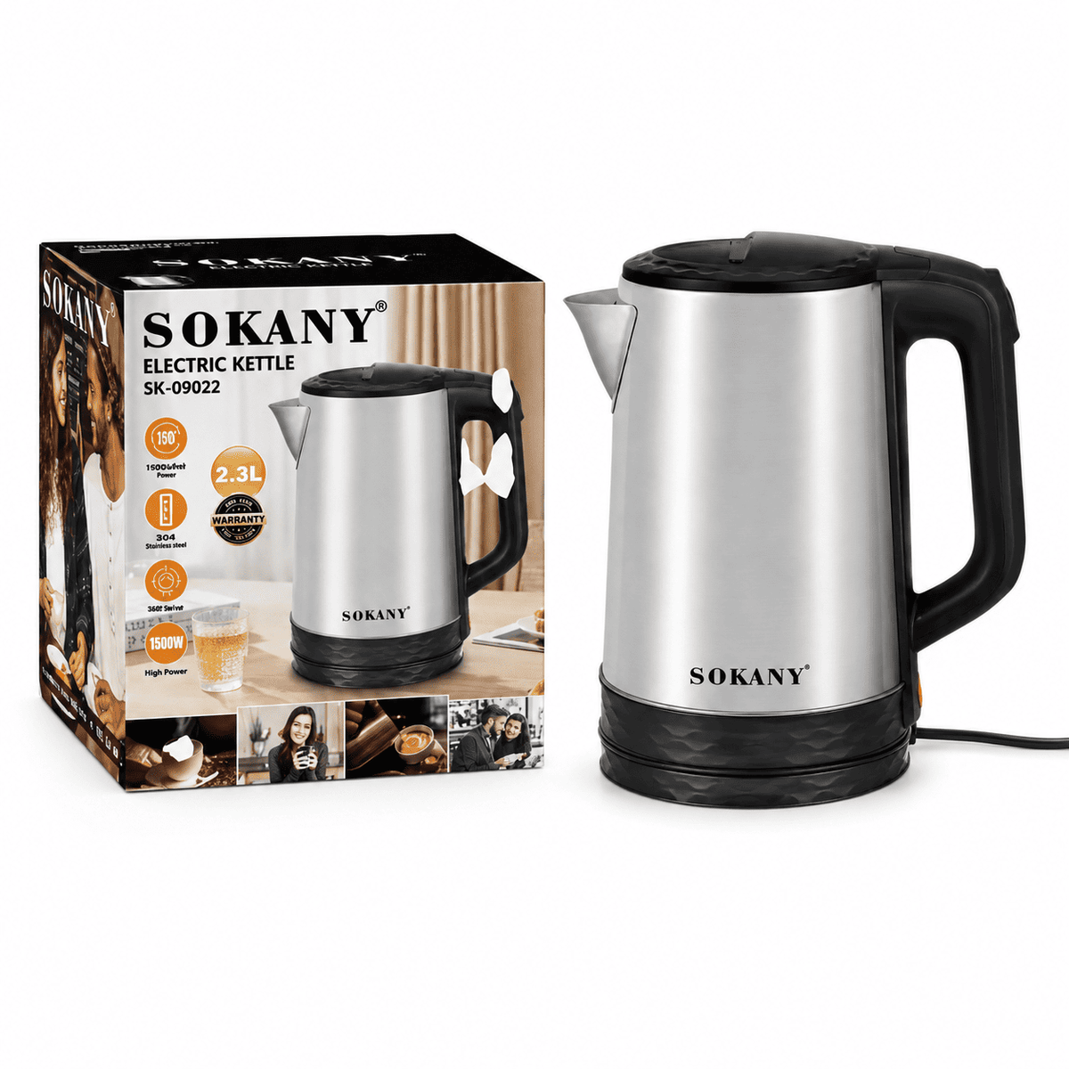 Hervidor Eléctrico de Acero Inoxidable SOKANY |OFERTA DE LA SEMANA|
