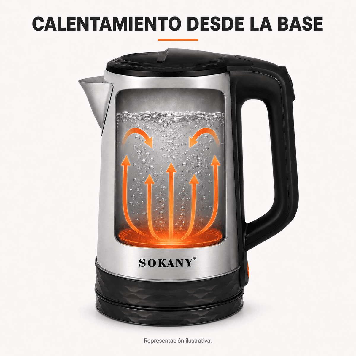 Hervidor Eléctrico de Acero Inoxidable SOKANY |OFERTA DE LA SEMANA|