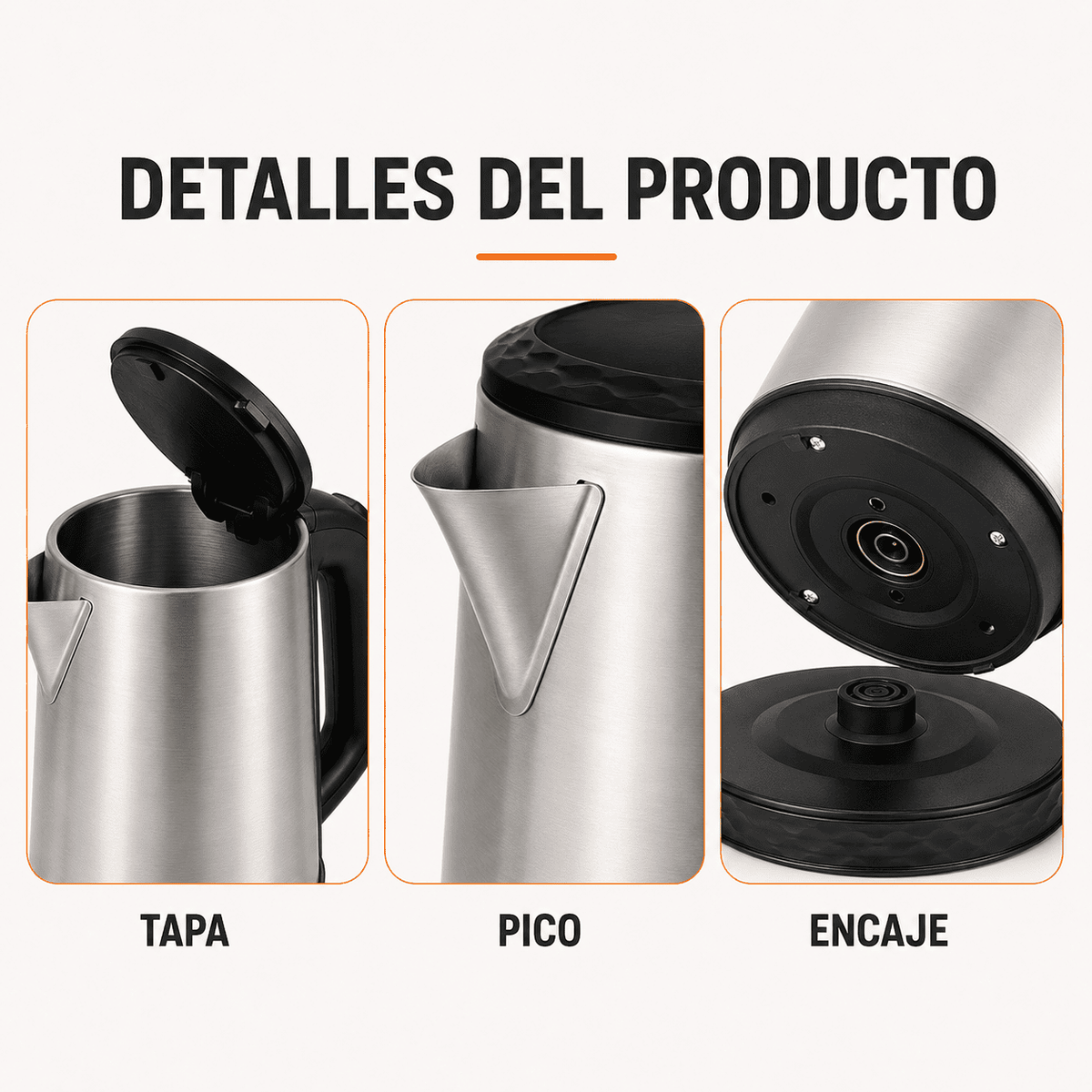 Hervidor Eléctrico de Acero Inoxidable SOKANY |OFERTA DE LA SEMANA|