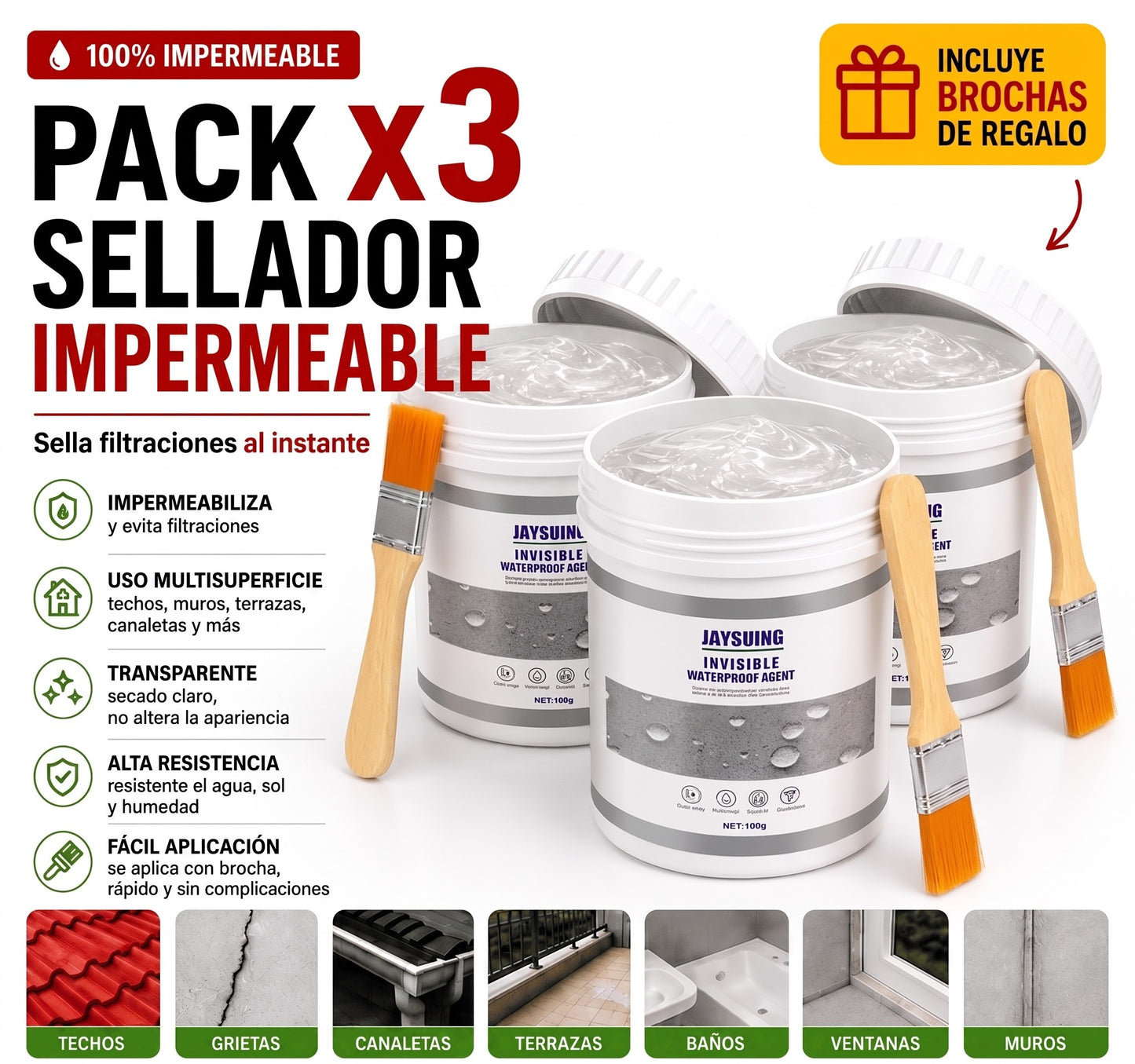 JAYSUING™ - Sellador Impermeable (COMPRA 1 LLEVA 3)