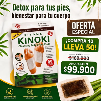 Kinoki – Adesivos De Desintoxicación Rápida (COMPRA 10 Y LLEVA 50 UNIDADES)